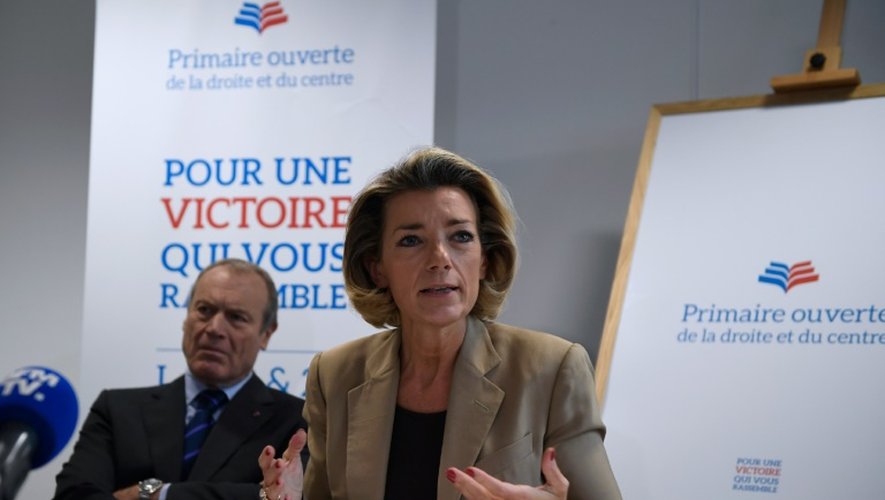 Anne Levade, présidente de la Haute autorité de la primaire, lors de l'annonce de l'officialisation des candidatures le 21 septembre 2016 à Paris