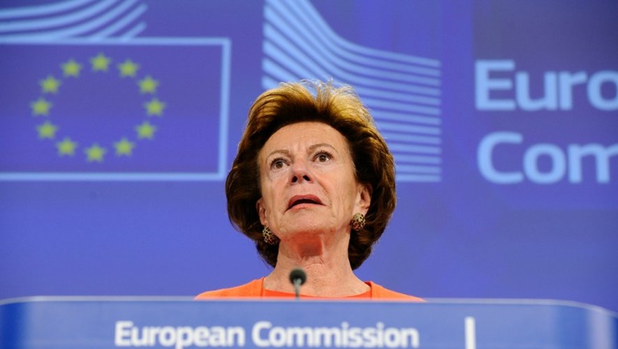 L'ancienne commissaire européenne à la Concurrence Neelie Kroes, à Bruxelles le 30 juin 2014, alors commissaire européenne à la société numérique