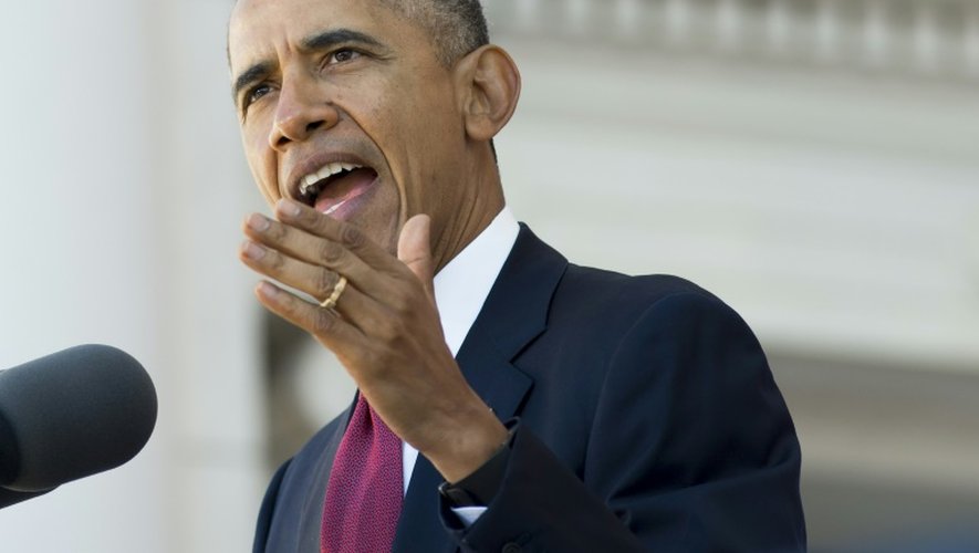 Le président américain Barack Obama, le 11 novembre 2015 à Arlington, en Virginie
