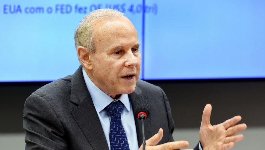 L'ex-ministre des Finances Guido Mantega, le 27 octobre 2015 à Brasilia