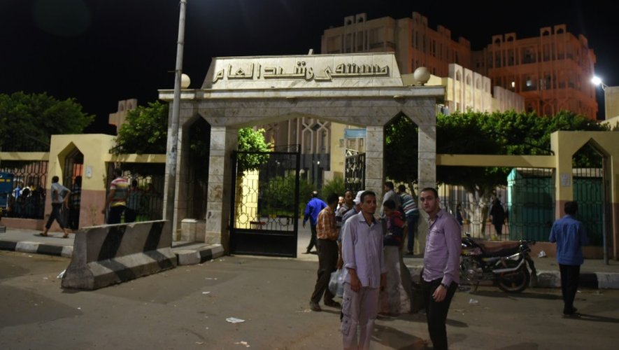 L'hôpital de Rosette où sont soignés des migrants rescapés d'un naufrage au large de cette ville côtière égyptienne, le 21 septembre 2016 en Egypte