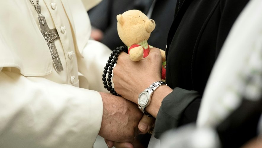 Le pape François a reçu des victimes de l'attentat de Nice et leurs proches, le 24 septembre 2016 au Vatican