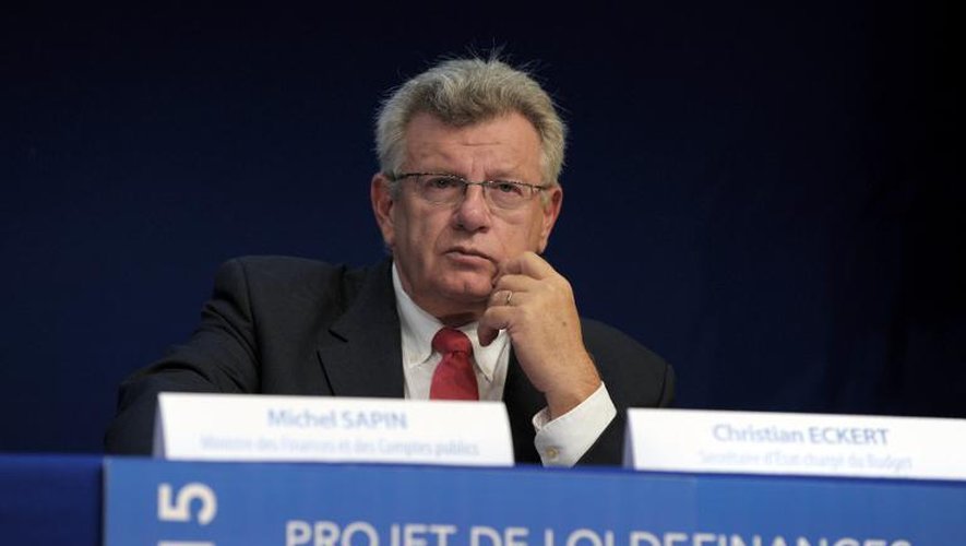 Le secrétaire d'Etat au Budget Christian Eckert lors de la présentation du projet de budget, le 1er octobre 2014 au ministère de l'Economie