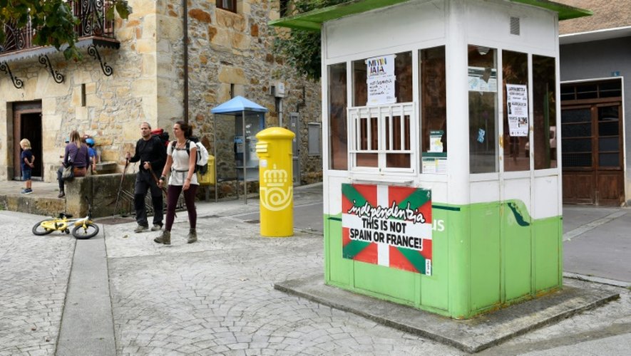Une affiche indépendantiste, le 25 septembre 2016 à Larrabetzu, dans le Pays basque espagnol