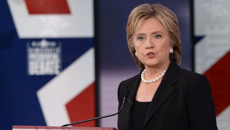 La candidate aux primaires du parti démocrate Hillary Clinton à Des Moines, le 15 novembre 2015