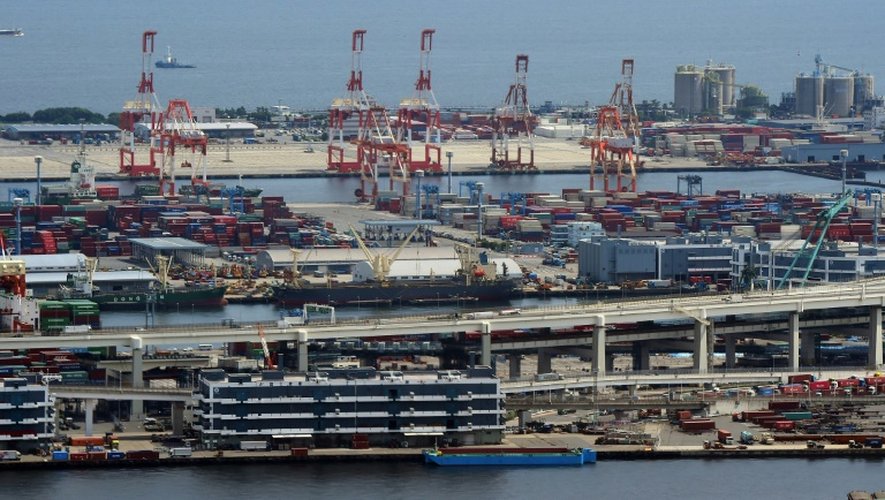 Le port de Yokohama, un des plus importants du Japon, le 4 septembre 2015