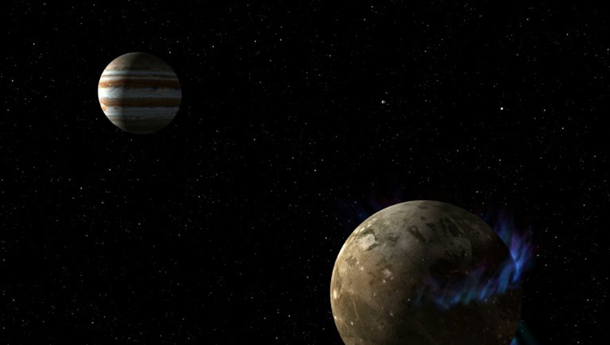 Vision artistique de la NASA obtenue le 12 mars 2015 de la lune de Jupiter Ganymède