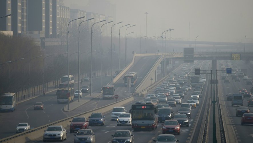Forte pollution à Pékin, le 21 décembre 2015