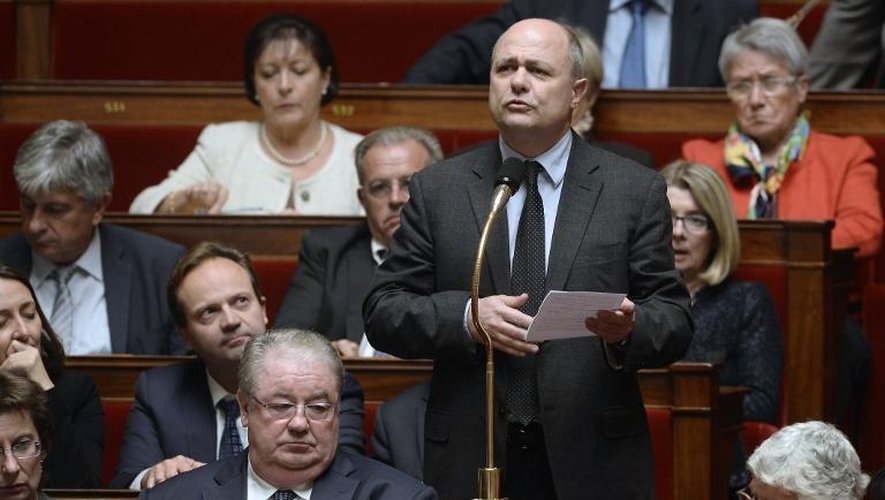 Bruno Le Roux lors des questions au gouvernement, l'Assemblée nationale, le 28 octobre 2014 à Paris
