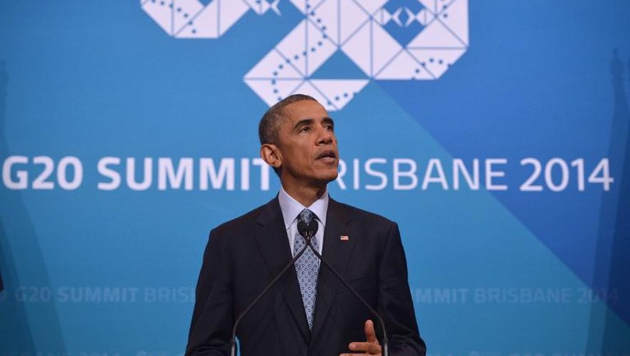 Le président américain Barack Obama au G20 de Brisbane, en Australie, le 16 novembre 2014