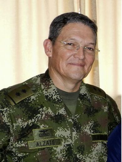 Photo datée du 15 août 2014 du général colombien Ruben Alzate, enlevé le 16 novembre 2014 probablement par les Farc