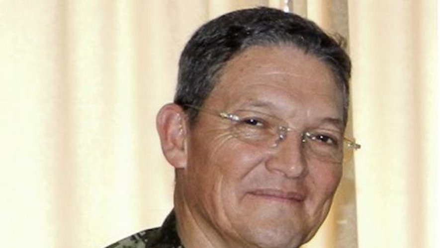 Photo datée du 15 août 2014 du général colombien Ruben Alzate, enlevé le 16 novembre 2014 probablement par les Farc
