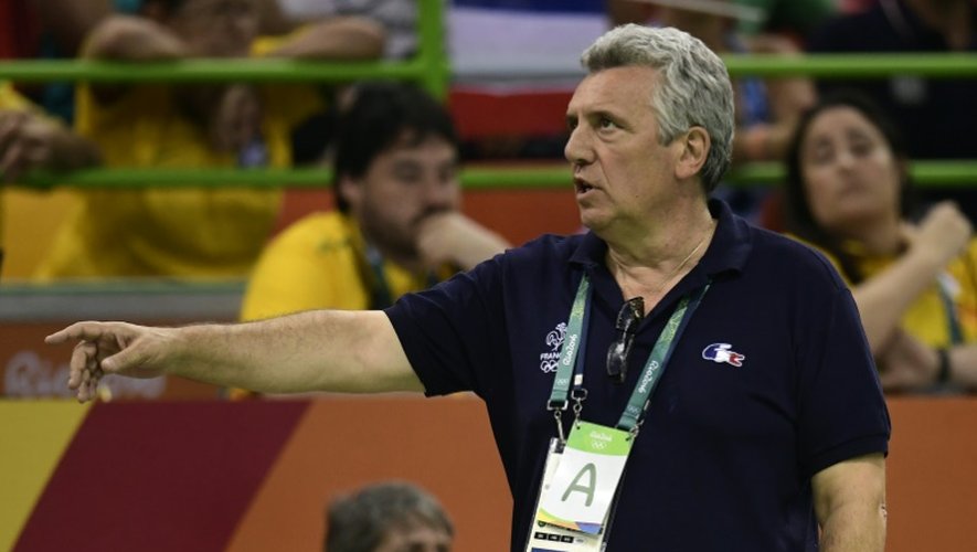 Le sélectionneur de l'équipe de France de hand Claude Onesta, lors des Jeux de Rio, le 17 août 2016