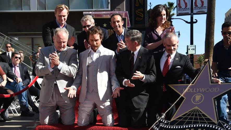 L'acteur américain Matthew McConaughey (c), le 17 novembre 2014 à Hollywood