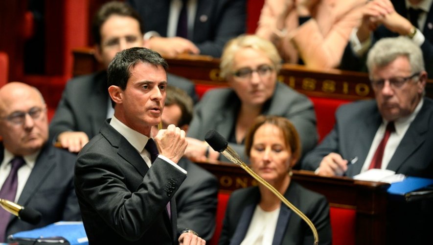 Le Premier ministre, Manuel Valls, à l'Assemblée le 18 novembre 2015