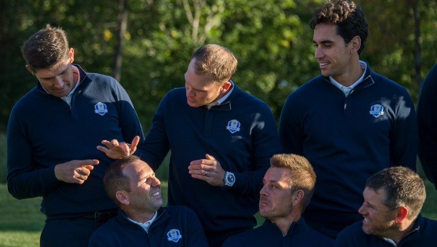 L'équipe européenne de la Ryder Cup au Hazeltine National Golf Club de Chaska, le 27 septembre 2016