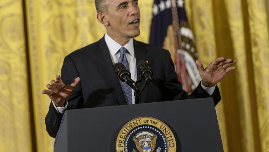 Le président américain Barack Obama, le 19 novembre 2014 à la Maison Blanche à Washington