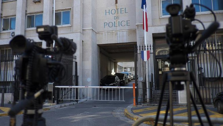 L'hôtel de police où les dirigeants de l'OM étaient entendus en garde à vue, le 19 novembre 2014 à Marseille