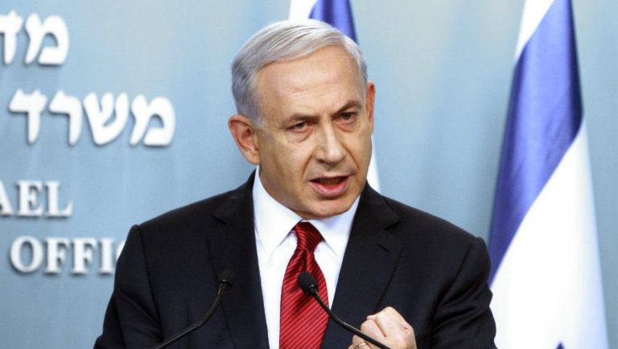 Le Premier ministre israélien Benjamin Netanyahu, lors d'une conférence de presse, le 18 novembre 2014 à Jérusalem