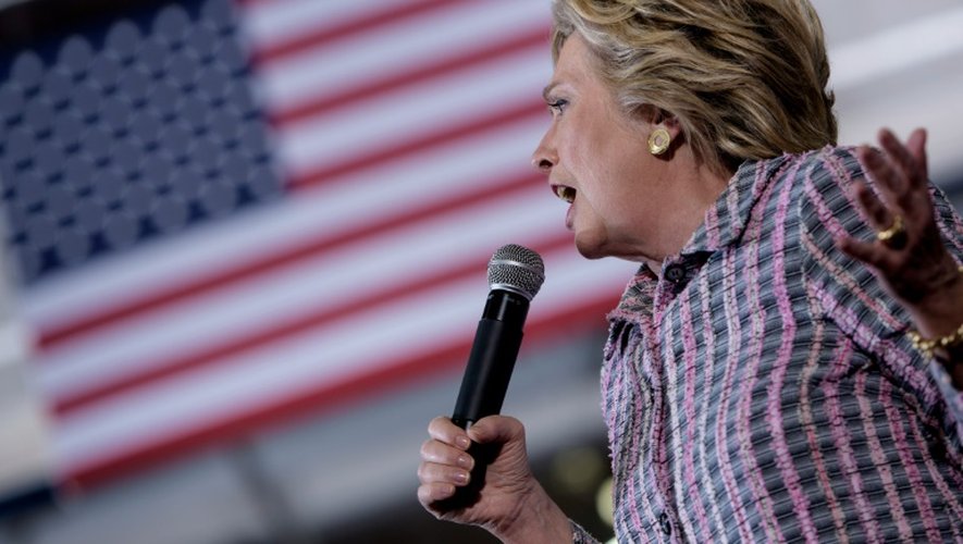 La candidate démocrate à la présidence des Etats-Unis, Hillary Clinton lors d'un discours à Corals Spring en Floride,le 30 septembre 2016