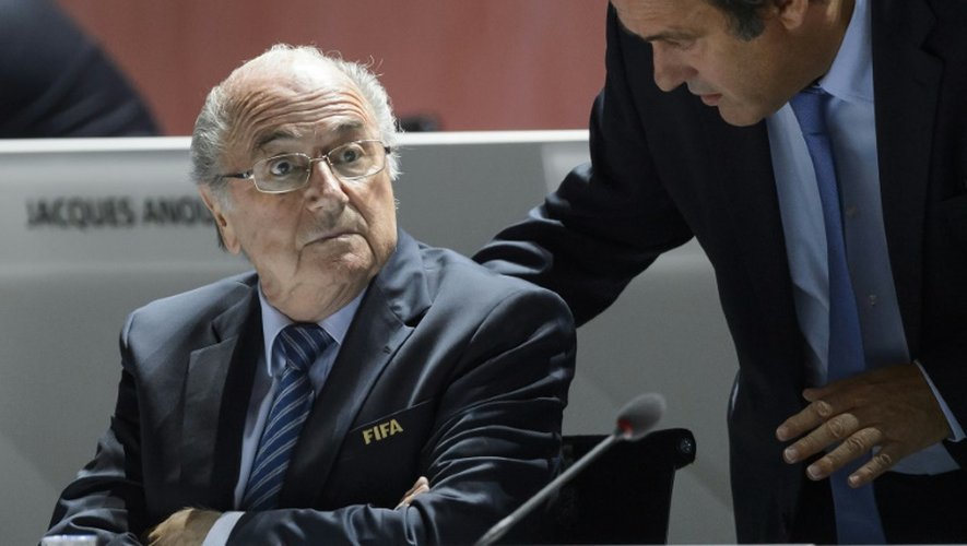 Joseph Blatter et Michel Platini le 25 mai 2015 à Zurich