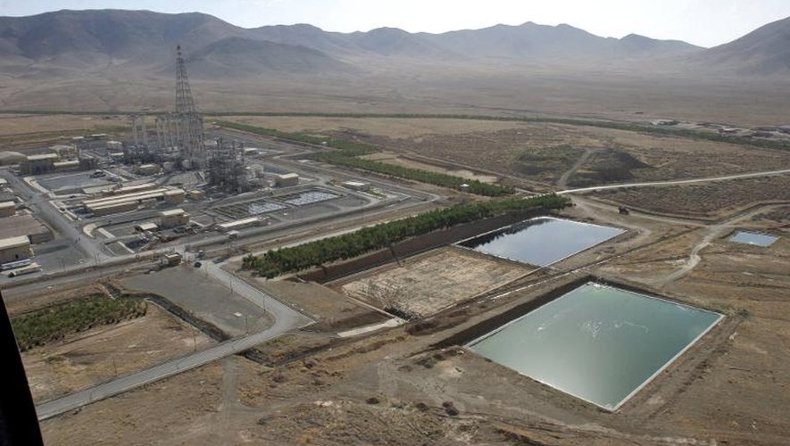 Vue générale du réacteur à eau lourde d'Arak, le 26 août 2006, en Iran