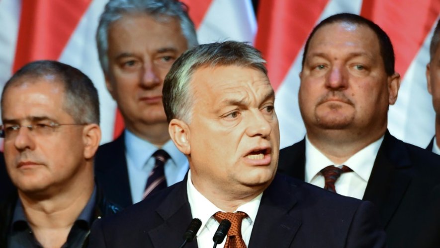 Le Premier ministre hongrois Viktor Orban lors d'un discours le 2 octobre 2016 à Budapest