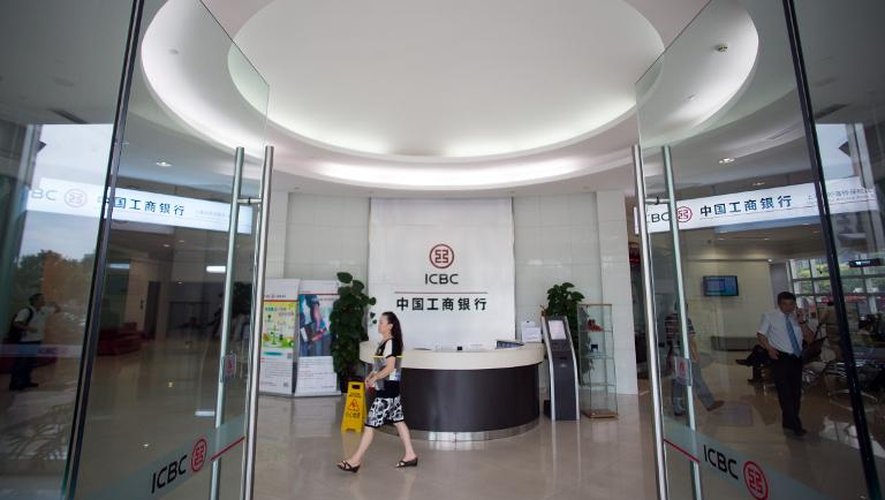 Une banque chinoise à Shanghai, le 24 septembre 2014