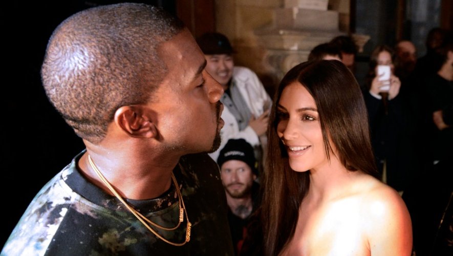 Kanye West et Kim Kardashian le 29 septembre 2016 à Paris