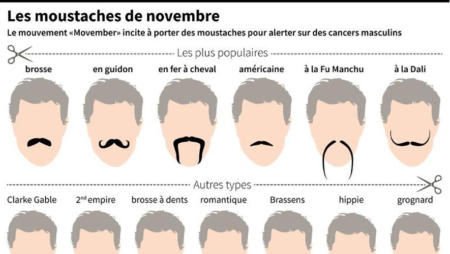 Les 6 moustaches les plus populaires et 14 paires d'un autre type