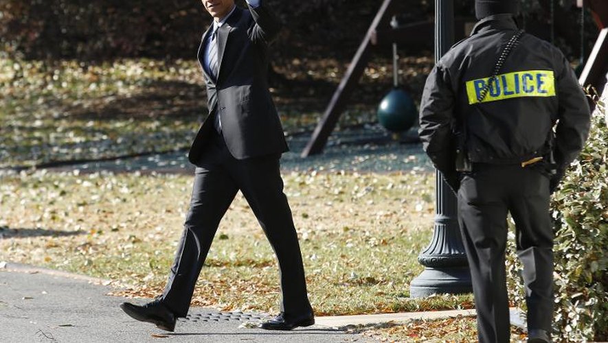 Le président américain Barack Obama quitte la Maison Blanche à Washington pour Las Vegas, le 21 novembre 2014