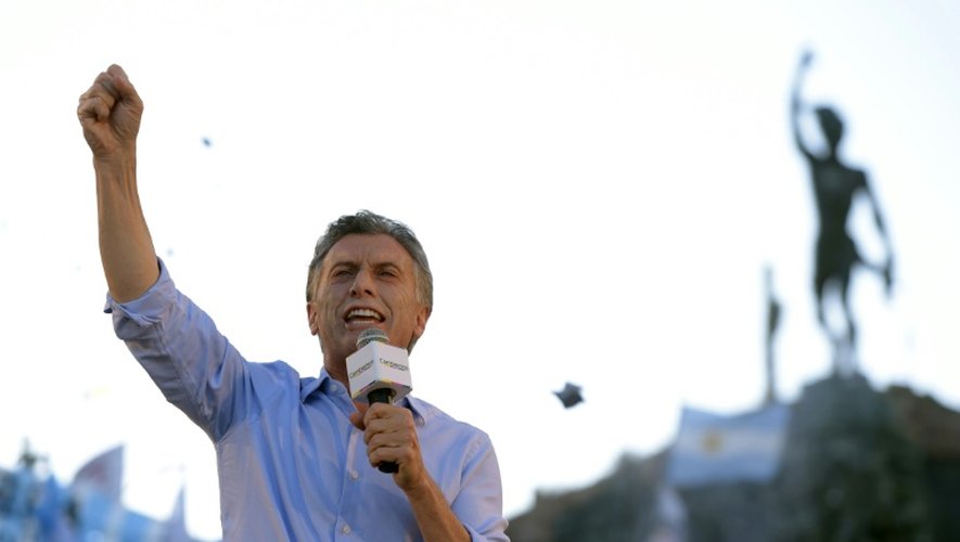 Mauricio Macri, candidat à la présidence de l'Argentine du parti "Changeons" , le 19 novembre 2015 à Buenos Aires