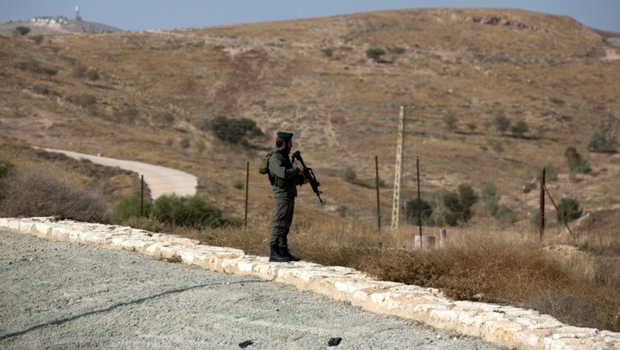 Un garde-frontière en Cisjordanie le 22 novembre 2015