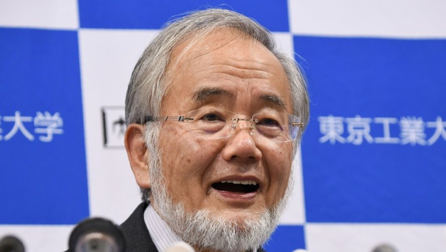 Yoshinori Ohsumi, lauréat du prix Nobel de médecine 2016, à Tokyo le 3 octobre 2016