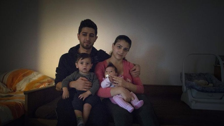 Une famille de réfugiés syriens hébergée dans un foyer, le 29 octobre 2014 à Altmünster, en Autriche