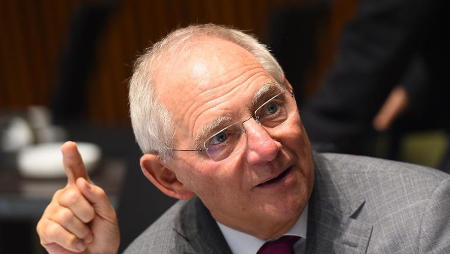 Le ministre des Financesn allemand Wolfgang Schäuble à Luxembourg, le 14 octobre 2014