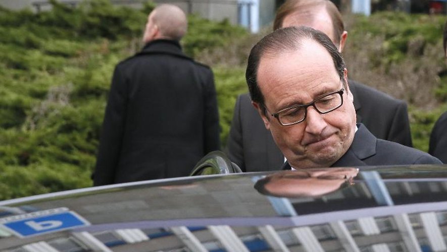 Le président français François Hollande, le 24 novembre 2014 à Florange