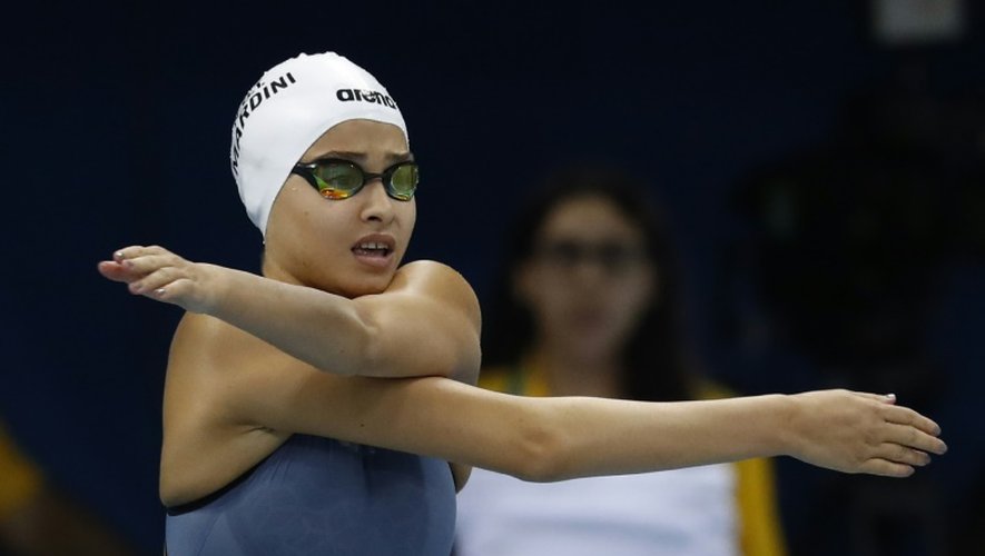 Yusra Mardini, une nageuse syrienne a participé aux Jeux Olympiques de Rio avec l'équipe des Réfugiés. Photo prise le 10 août 2016 à Rio