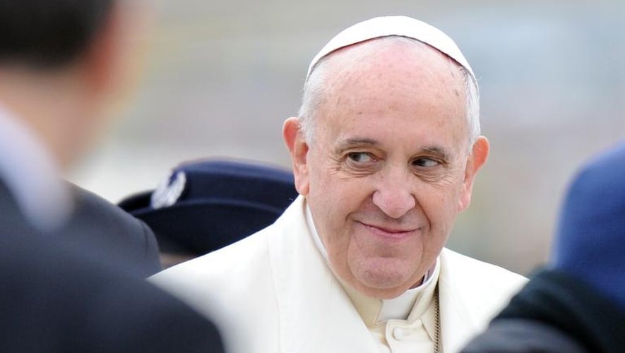 Le pape François à son arrivée le 25 novembre 2014 à Strasbourg