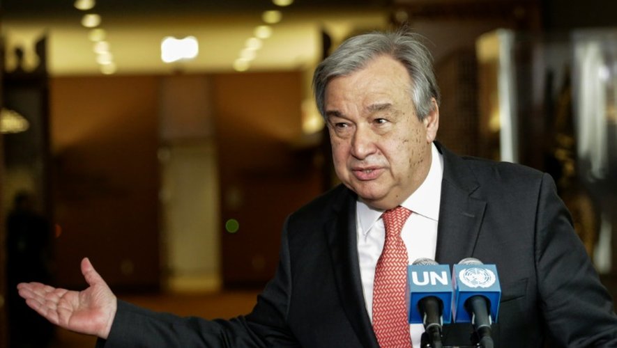 Antonio Guterres le 12 avril 2016 à l'Onu à New York