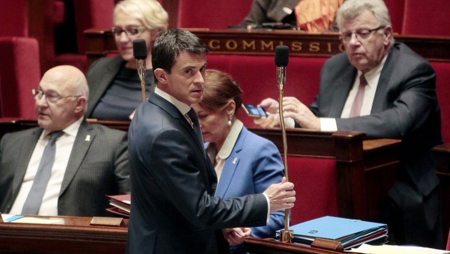 Le Premier ministre Manuel Valls, le 25 novembre 2015 à l'Assemblée nationale à Paris