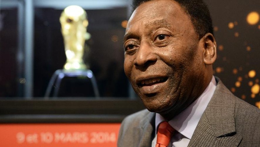 La légende du football Pelé, le 9 mars 2014 à Paris