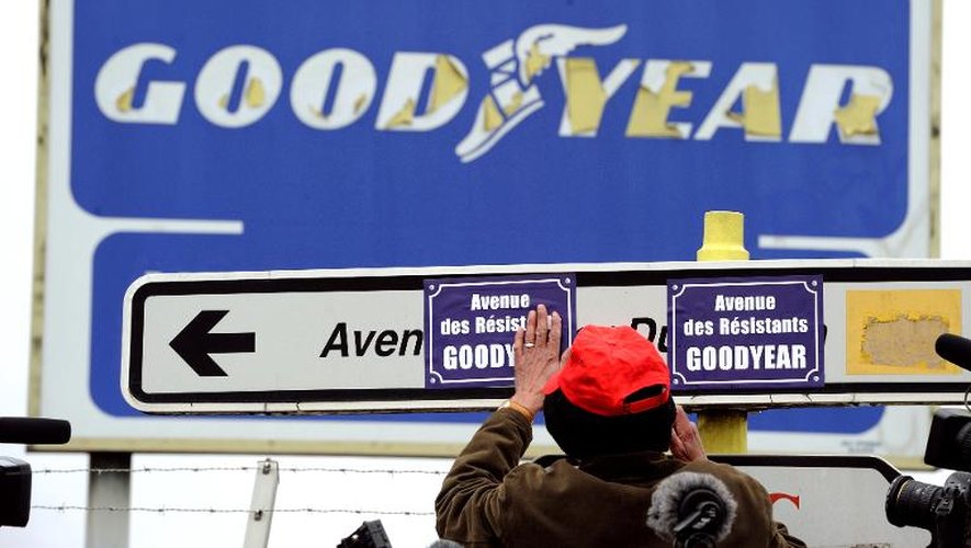 Abords de l'usine Goodyear d'Amiens-nord, le 26 février 2013