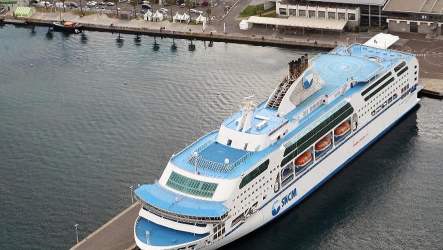 Le ferry Danielle Casanova de la SNCM dans le port d'Ajaccio le 1er juin 2014