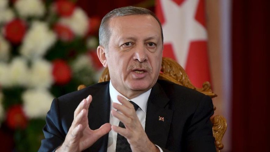 Le président turc Recep Tayyip Erdogan à Riga, le 23 octobre 2014