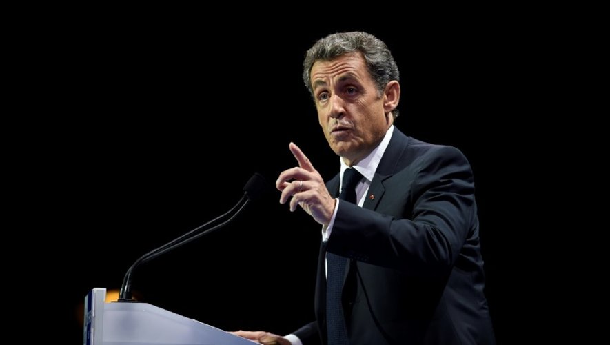 Nicolas Sarkozy lors d'un meeting au Zénith, le 9 octobre 2016 à Paris