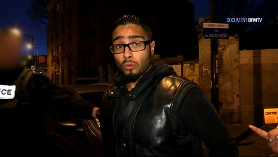 Une capture d'écran montre Jawad Bendaoud à Saint-Denis le 18 novembre 2015