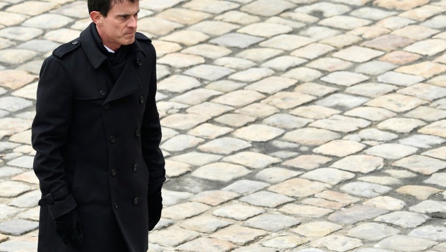 Le Premier ministre, Manuel Valls, le 27 novembre 2015 lors de l'hommage national aux victimes des attentats de Paris