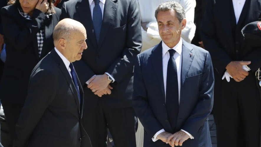 Alain Juppé et Nicolas Sarkozy le 7 juillet 2016 à Paris
