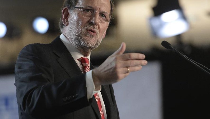 Le chef du gouvernement espagnol Mariano Rajoy lors de sa conférence de presse à Barcelone, le 29 novembre 2014